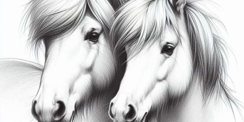 Illustratieschets van 2 ijslanders